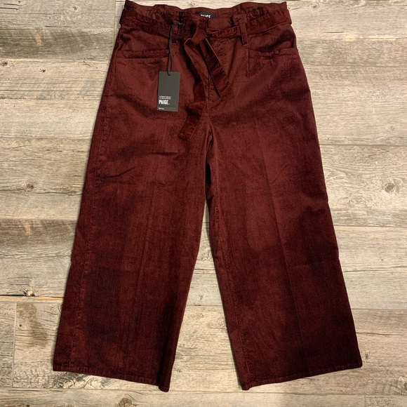 PAIGE Sutton Paperbag Corduroy Wide Legged Pants - Picture 3 of 12